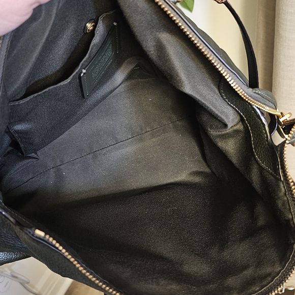 Coach Emma Green Leather Satchel with Crossbody Strap - Picture 4 of 8